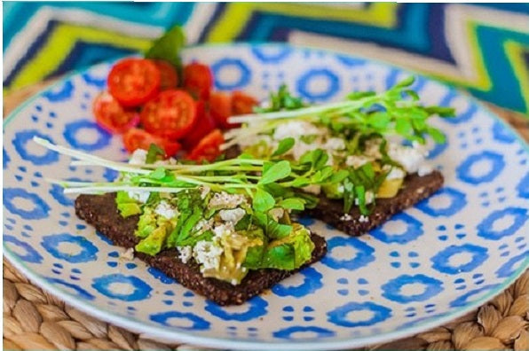 Avo & Feta Smash on Bread