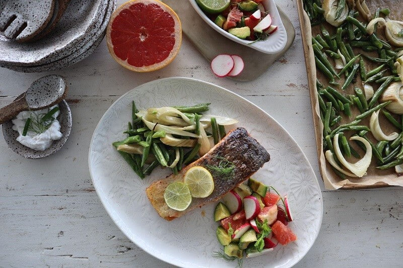 Baked Salmon and Citrus Salad