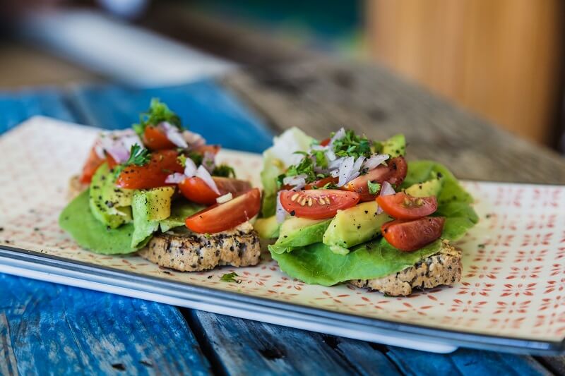Seed Bread Tomato Hummus Sandwich