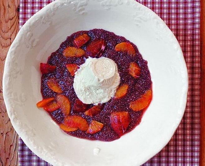 Chia Porridge with Blood Oranges