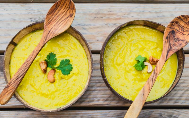 Corn, Coconut & Cashew Soup