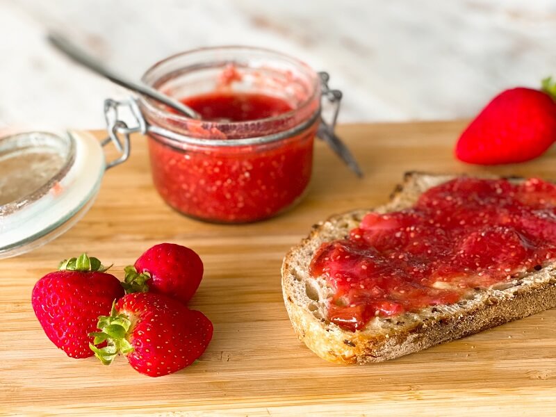 Strawberry Rhubarb Chia Jam