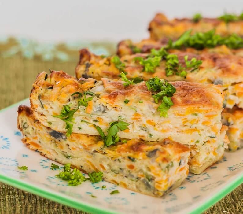Vegetarian Zucchini Slice Recipe - Happy Healthy You
