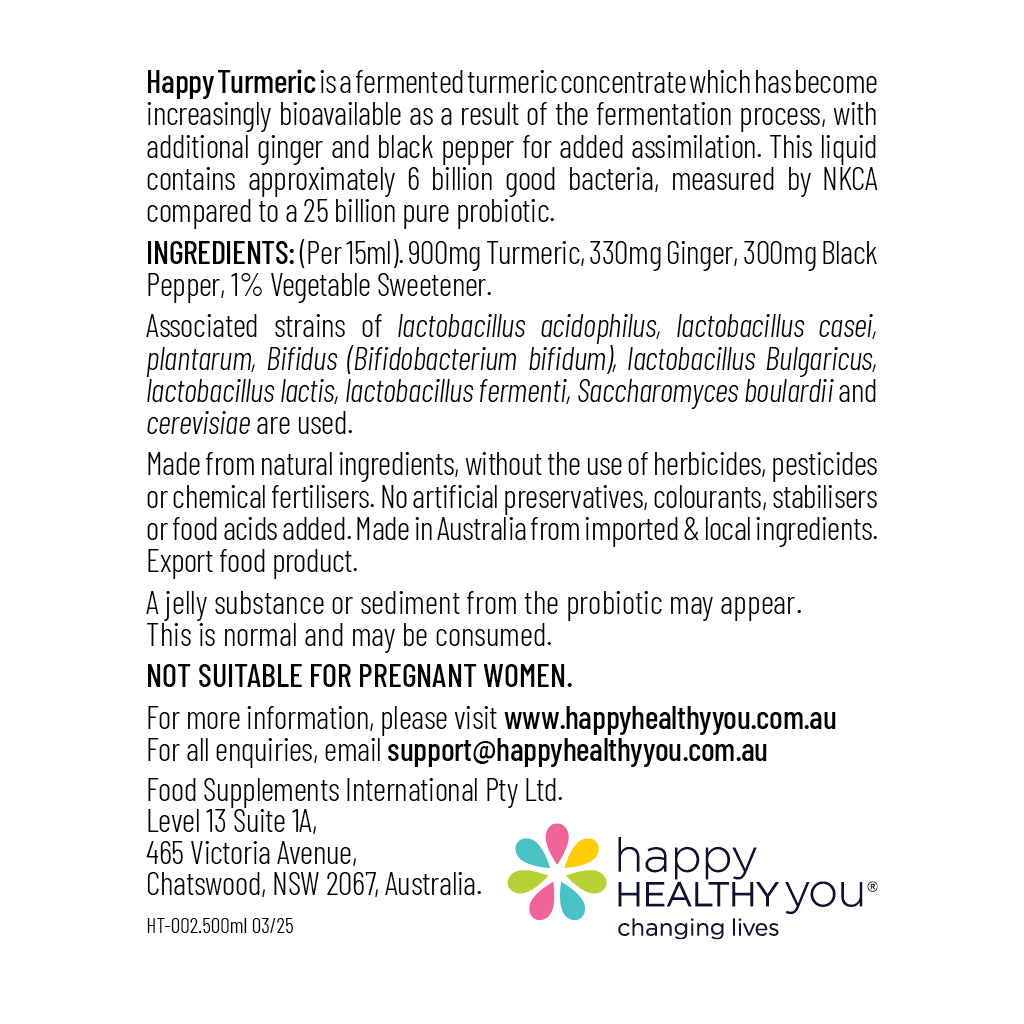 Probiotic Turmeric Supplement - Happy Turmeric