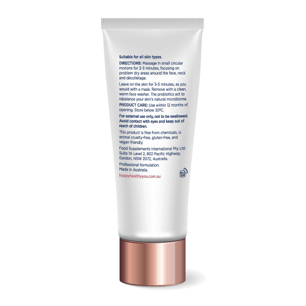 Back of Bottle of Exfoliant Face Scrub - Happy Healthy You