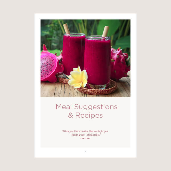 Meal Suggestions and Recipes from The Optimal Skin Guide - Foods to Eat for Healthy Skin