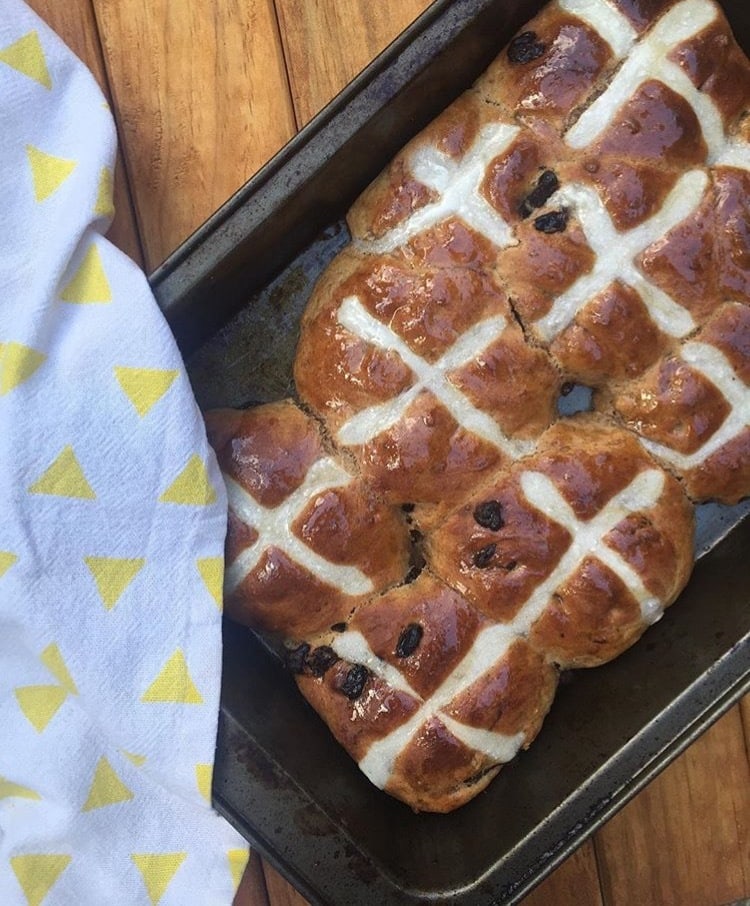 Choc Hot Cross Buns