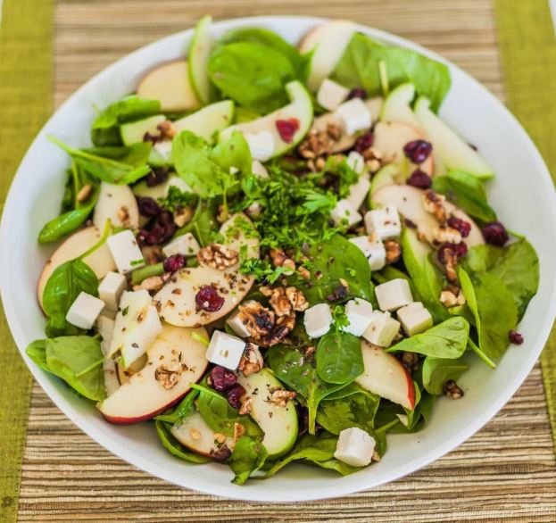 Apple, Feta and Cranberry Salad Recipe - Happy Healthy You