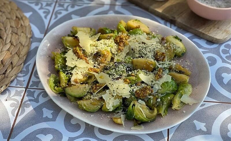 Grilled Mustard Brussels