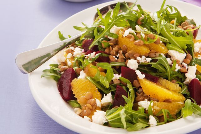 Lentil Beetroot and Orange Salad