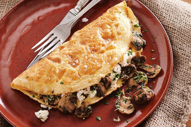 omelette with mushrooms quark