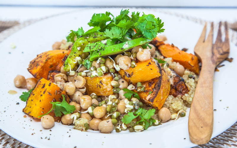 Quinoa, Roast Pumpkin and Chickpea Salad