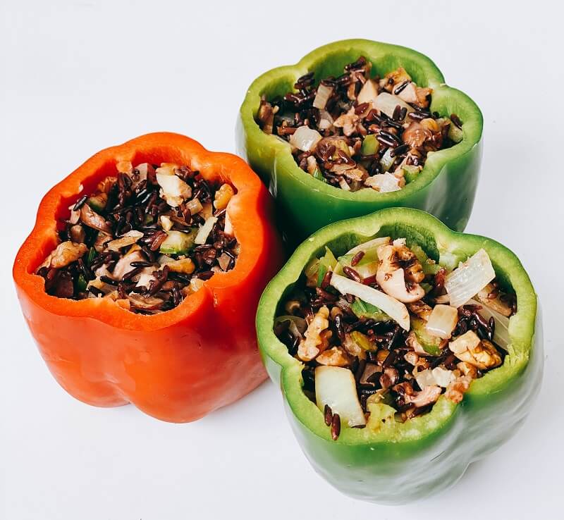 Wild Rice Stuffed Capsicum