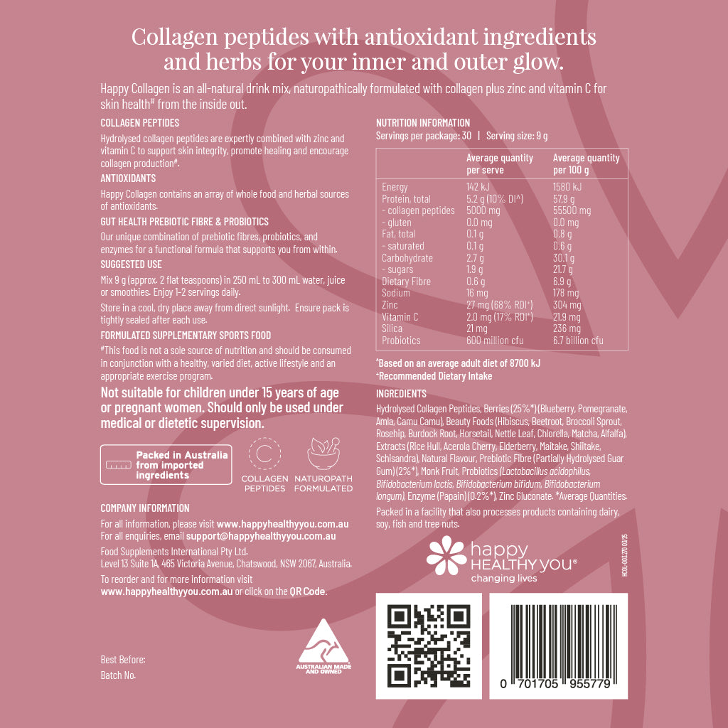 
                  
                    Prebiotic Collagen Supplement - Happy Collagen
                  
                