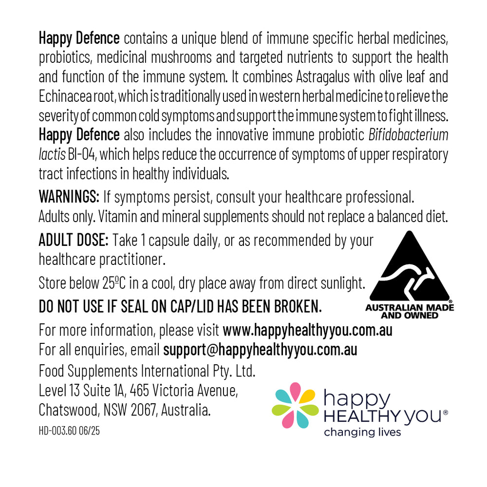 
                  
                    Immune System Supplements - Happy Defence
                  
                