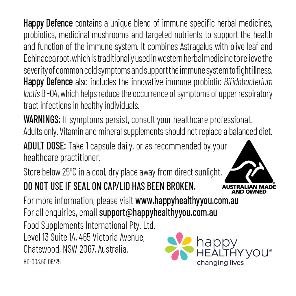 
                  
                    Immune System Supplements - Happy Defence
                  
                