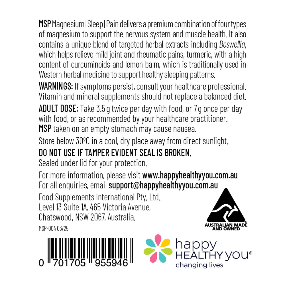 
                  
                    Magnesium Supplement for Sleep - MSP | Magnesium, Sleep, Pain
                  
                