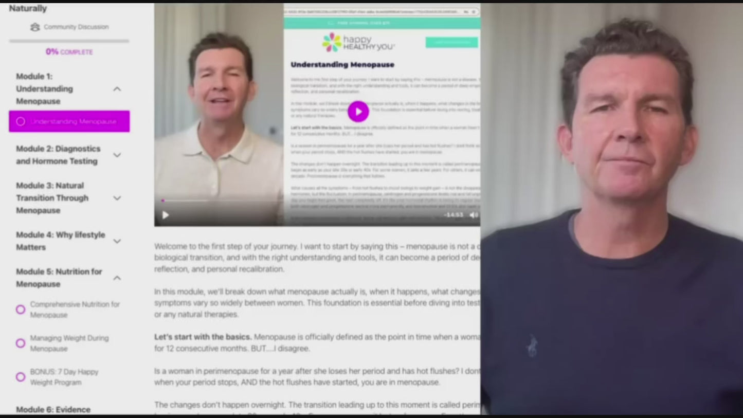 
                  
                    Load and play video in Gallery viewer, Managing Menopause Naturally Online Course
                  
                