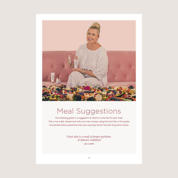 Page from The Optimal Skin Guide - Meal Plans & Food for Healthy Skin - Happy Healthy You